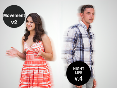 Moving 2d Cut Out People NightLife v.4