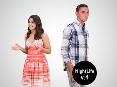 2d Cut Out People Night Life v.4