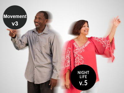 Moving 2d Cut Out People NightLife v.5